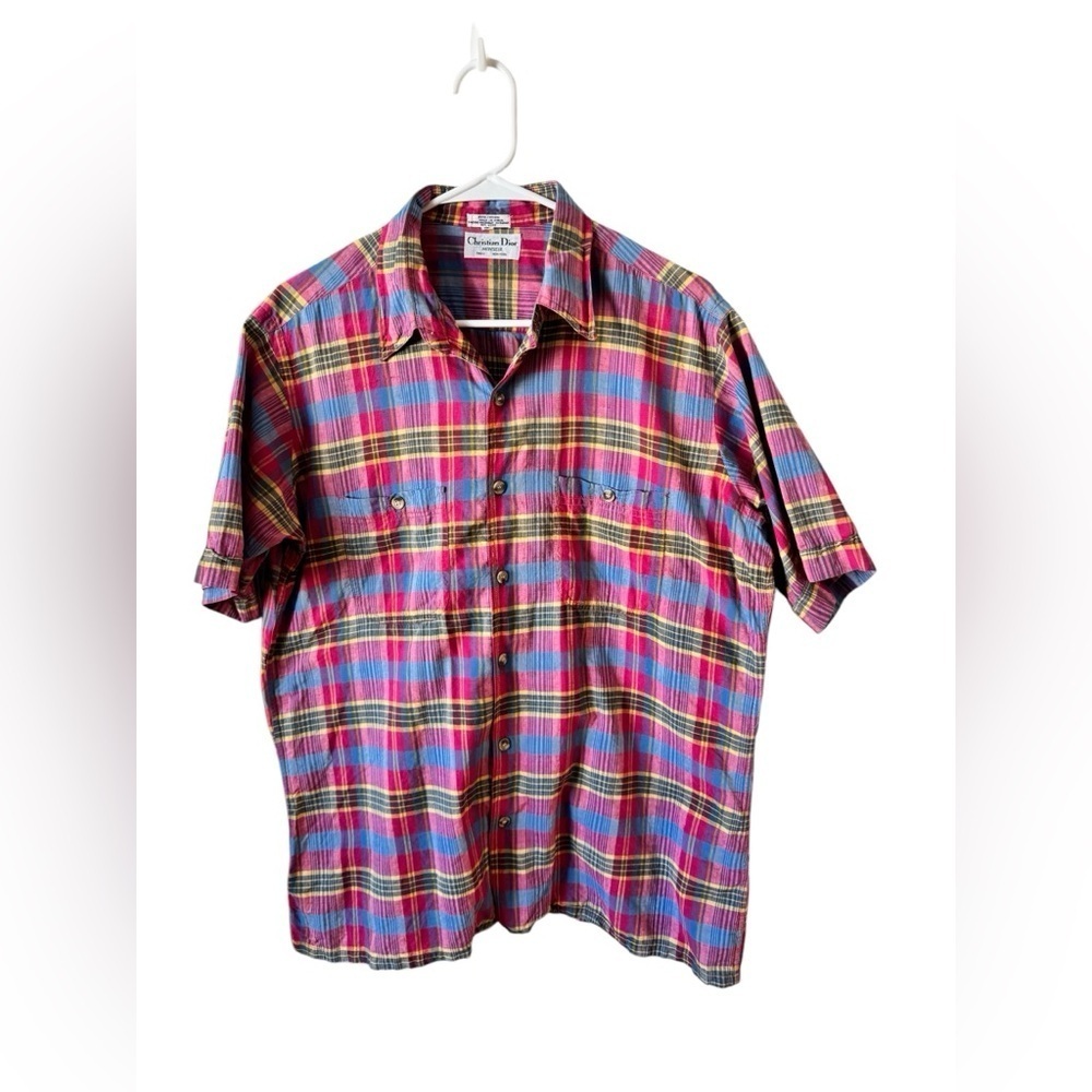 Vintage Christian Dior Monsieur Short Sleeve Button Shirt L